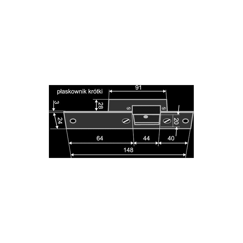 Płaskownik krótki alu. brązowy. WZ101-30-Sterowanie i Kontrola dostępu