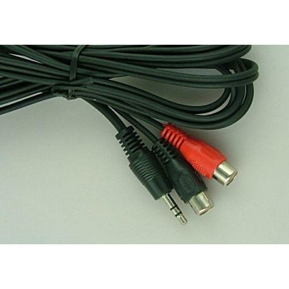 Kabel jack 3,5st-2*gn.RCA 2,5m