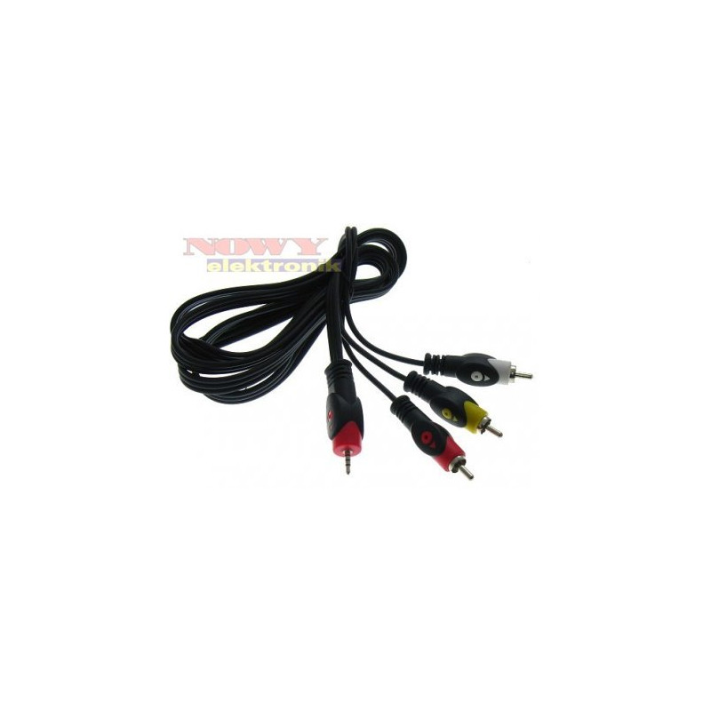 Kabel jack 2,5(4-pol)-3*RCA 1,5m-Kable i Przyłącza RTV i PC