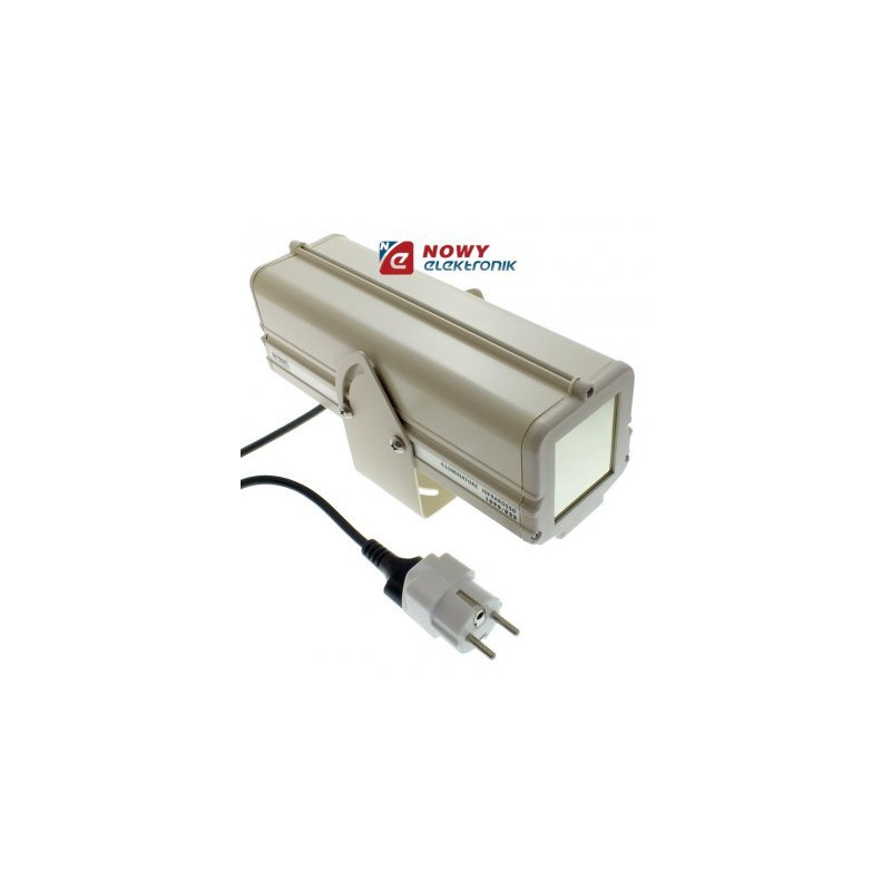 Reflektor podczerwieni IR do40m Zewnętrzny promiennik 50W/230V podświetl-Monitoring CCTV