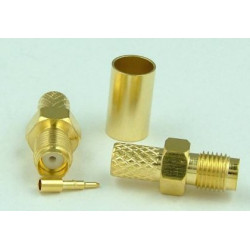 Gniazdo RSMA zaciskane H155 gold gold-Podzespoły Elektroniczne