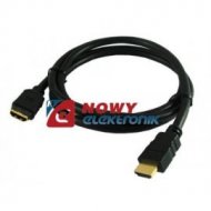 Kabel HDMI - przedłużacz 3m złoty  wt-gn