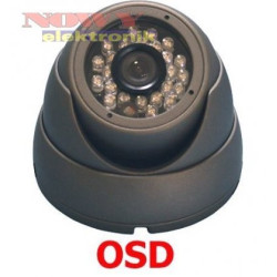 Kamera kolor C6724IR24/L-B graf. kopułka podśw.1/3" SHARP CCD 600TVL WDR-Monitoring CCTV