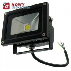 Halogen LED 10W BLACK WCC biały ciepły reflektor/naświetlacz
