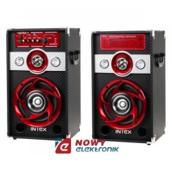 Zestaw głośnikowy DJ-601 INTEX FM,MP3/SD/USB 30+30W  (kolumna)-Naglosnienie i Estrada