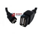 Przejście mini USB/USB wt/gn z przew. adapter HOST OTG