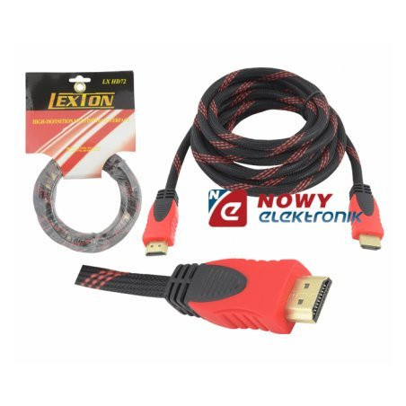 Kabel HDMI 5m czerwony