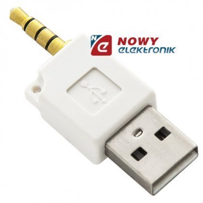 Przejście USBwt.A/wt.jack 3,5 4p Adapter kabel ładowarka USB iPod SHUFFLE