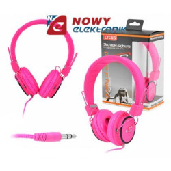 Słuchawki LTC65 nauszne czerwone lub różowe jack 3,5mm-Naglosnienie i Estrada