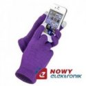 Rękawiczki do ekranów dotykowych fioletowe  tablet / smartfon