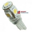 Dioda LED T10 5SMD5252 White 10-30V (12V,24V) biała