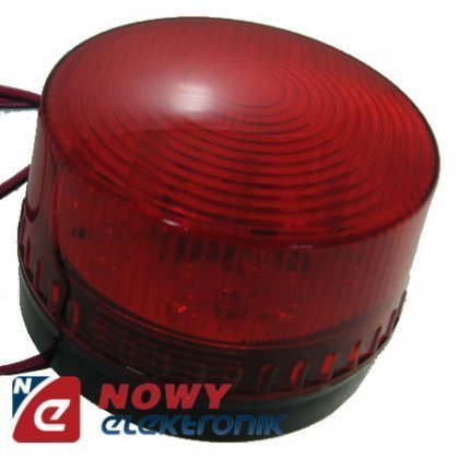 Sygnalizator optyczny HC05RD 12V DC, LED czerwony błyskowy