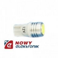 Dioda LED T10 1W WHITE 12V 8000K xenon efekt (wersja eko)  W5W
