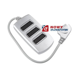 Rozgałęźnik SCART 1wt-3*gn.SCART 21pin HQ-RTV, SAT, DVB-T