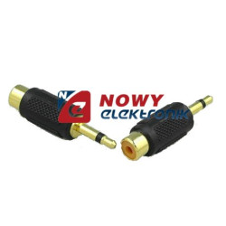 Przejście wt.3,5/gn.RCA pl.złoty jack 3.5-Podzespoły Elektroniczne