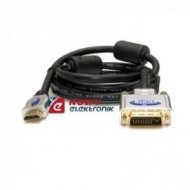 Kabel HDMI - DVI 10m chrom (24+1