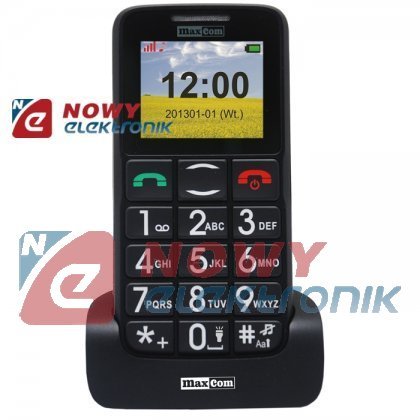 Telefon GSM MAXCOM MM432 BB  szaro czarny dla Seniora