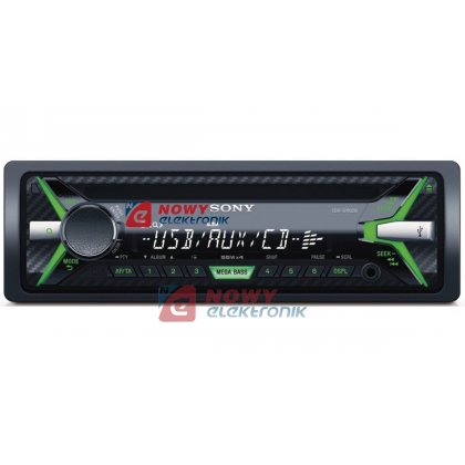 Radio samoch.SONY CDX-G1102U GREEN CD+USB model 2015