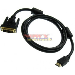 Kabel HDMI - DVI 3.0m 19pin+filt-Kable i Przyłącza RTV i PC