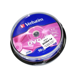 Płyta DVD+R VERBATIM 4,7GB 10szt cake-10szt-Komputery i Tablety