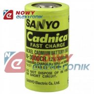 Akumulator do pakietu C N3000CR SANYO 1,2V 3000mAh Ni-CD R14