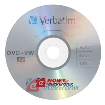 Płyta DVD+RW Verbatim 4,7GB 10sz kpl 10szt