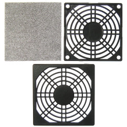 Osłona wentylatora 80x80mm plast z filterm NEPOWER-Wentylacja i Chłodzenia
