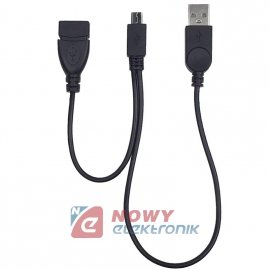 Kabel USB Wt.A/Gn.A-mikroUSB wt. (micro) rozgałęźnik OTG