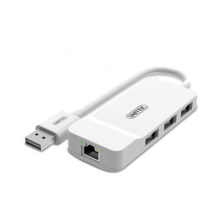 HUB USB 2.0 3-port + Ethernet  | Fast UNITEK Y-1470-Komputery i Tablety