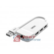 HUB USB 2.0 3-port + Ethernet   Fast UNITEK Y-1470