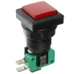 Przeł.podśw.ON-OFF kwadr.czerw.s średni do gier  z krańc.-Podzespoły Elektroniczne