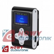 Odtwarzacz MP3 QUER z LCD czarny fun.dyktafonu/radio FM (AC309)