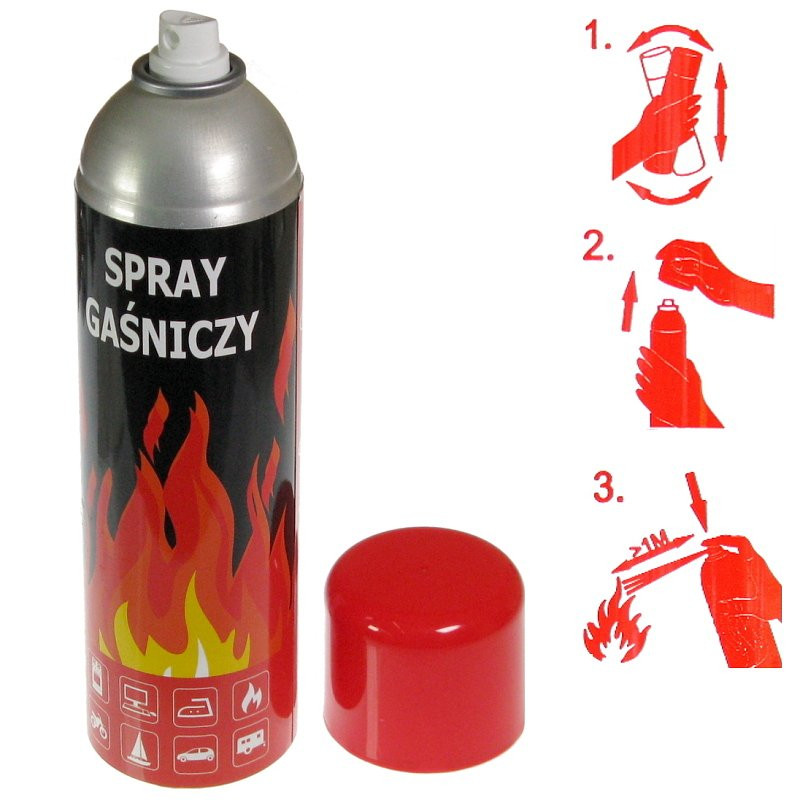 Spray Gaśniczy Pyrocool 500ml (GAŚNICA) do pożarów typu A,B-Narzędzia ...