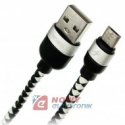 Kabel USB-Micro 3m WESDAR czarno -biały  High Quality