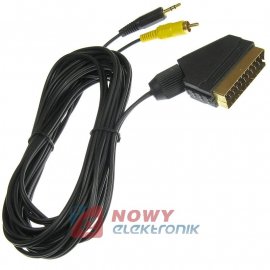 Kabel SCART-1*RCA+Jack3.5st. 5m Composite AV ICIDU