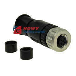 Wtyk żeński prosty 4P M12 złącze IP67 do czujnika (gniazdo)-Podzespoły Elektroniczne