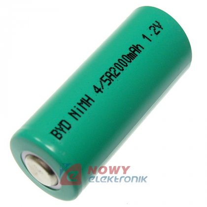 Akumulator do pakietu BYD4/5A BB bez blaszkek)1,2V 2000mAh 17x42mm
