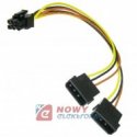 Kabel PCI-E Power 6pin/molex x2 ICIDU