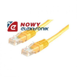 Kabel LAN kat.6 UTP 0,5m żółty-Kable i Przyłącza RTV i PC