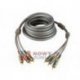 Kabel 3*RCA 5m HiFi 10mm z filt. Filtrem MRS-112
