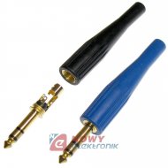 Wtyk JACK 6,3mm STEREO GOLD Prof
