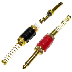Wtyk JACK 6,3mm MONO Gold prof.-Podzespoły Elektroniczne