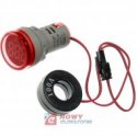 Kontrolka LED amperomierz czerwo 22mm 100A min 0,6A 150W, 20-500VAC