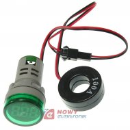 Kontrolka LED amperomierz zielon 22mm 100A min 0,6A 150W, 20-500VAC