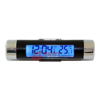 Termometr samochodowy+zegar LCD