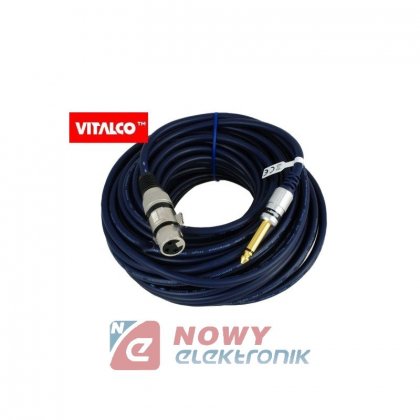Kabel jack 6,3mono wt.-gn.XLR15m MK17 15m VITALCO