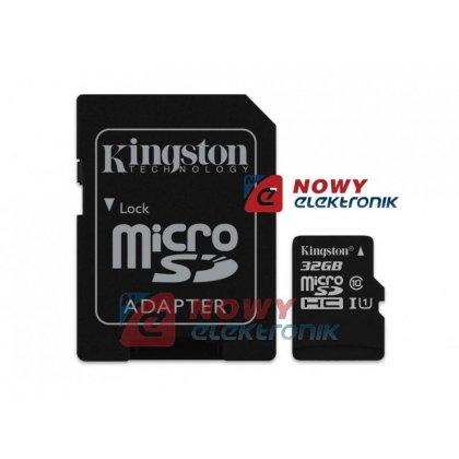 Karta pamięci micro SDHC 32GB K UHS-I 45MB/s G2 KINGSTON z adapt.