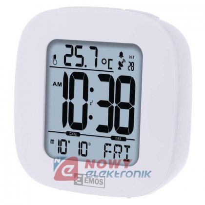 Budzik Cyfrowy DCF E0126 zegar,termometr,data,
