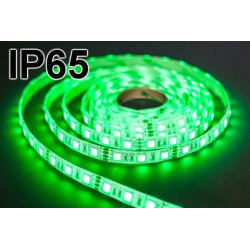 Taśma LED SMD5050 zielony IP(1m) IP65 (300LED/5m) w silikonie 12V-Oświetlenie