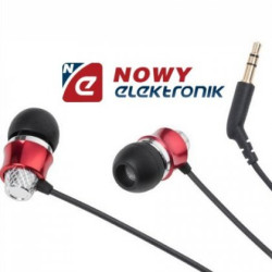 Słuchawki douszne K&M KMM01RD czerwone Kruger&Matz wtyk:3,5mm-Naglosnienie i Estrada